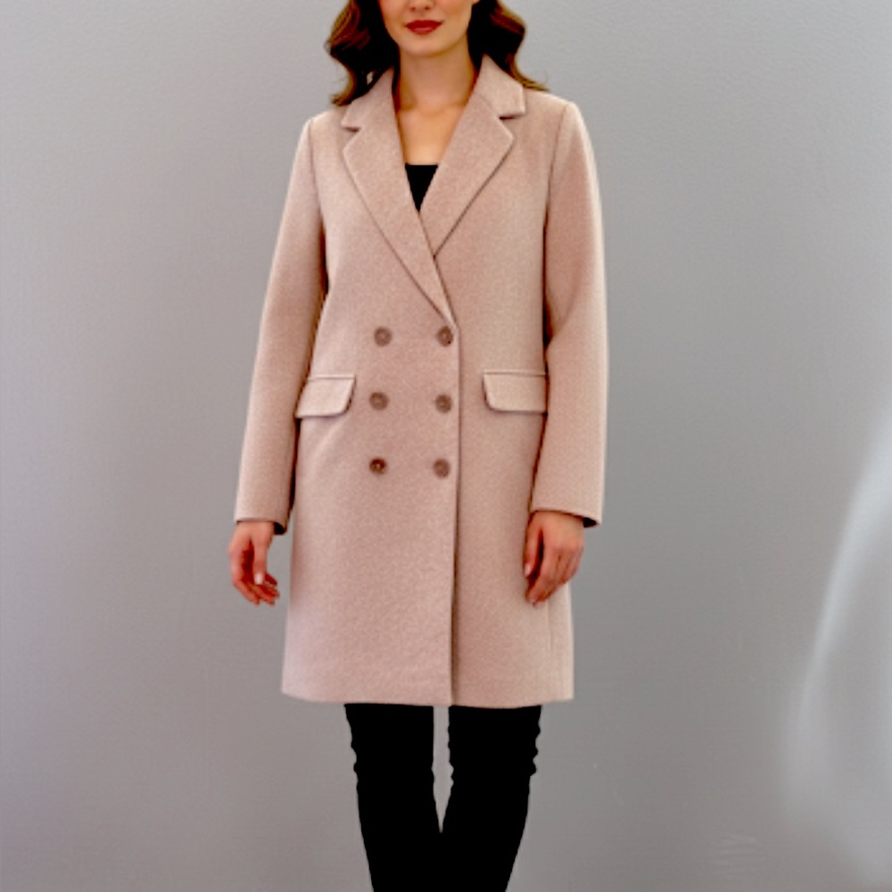 Truth - NWT women’s Pea Coat light‎ pink double breasted closure jacket size XS
